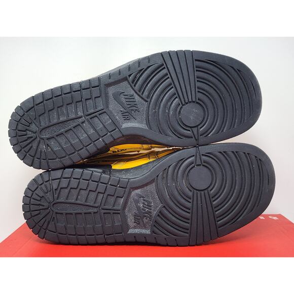 Nike Air Rubber Dunk Off-White UNIVERSITY GOLD CU6015-700 Size 9 WORN - Picture 7 of 8